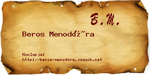 Beros Menodóra névjegykártya